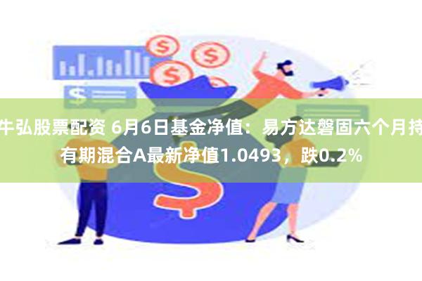 牛弘股票配资 6月6日基金净值：易方达磐固六个月持有期混合A最新净值1.0493，跌0.2%