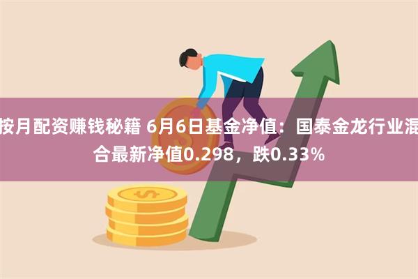 按月配资赚钱秘籍 6月6日基金净值：国泰金龙行业混合最新净值0.298，跌0.33%