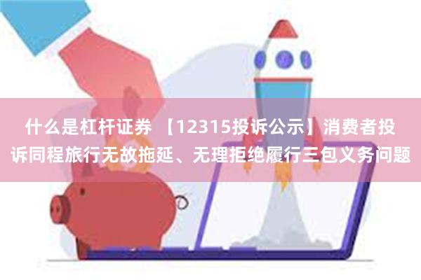 什么是杠杆证券 【12315投诉公示】消费者投诉同程旅行无故拖延、无理拒绝履行三包义务问题