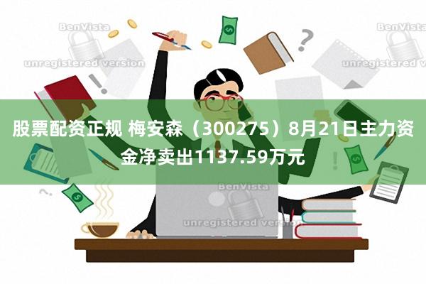 股票配资正规 梅安森（300275）8月21日主力资金净卖出1137.59万元