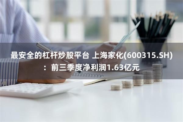 最安全的杠杆炒股平台 上海家化(600315.SH)：前三季度净利润1.63亿元