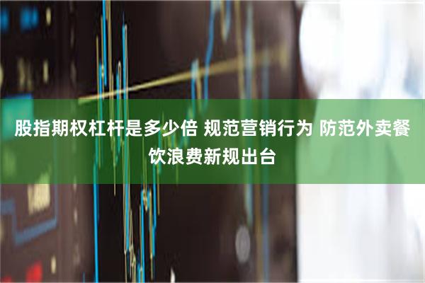 股指期权杠杆是多少倍 规范营销行为 防范外卖餐饮浪费新规出台